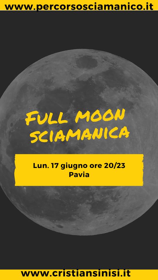 locandina full moon sciamanico 17 giugno pavia